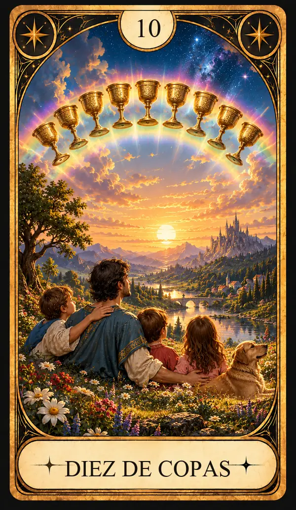 Carta del Tarot Diez de Copas