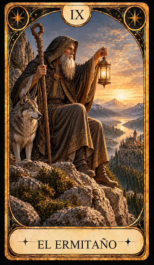 Carta del Tarot El Ermitaño