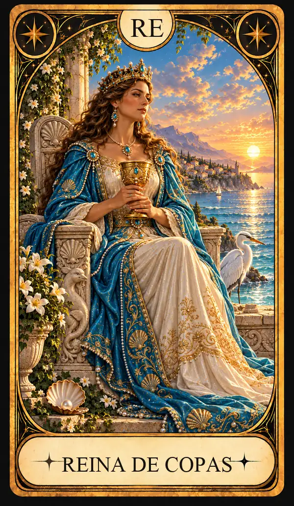 Carta del Tarot Reina de Copas