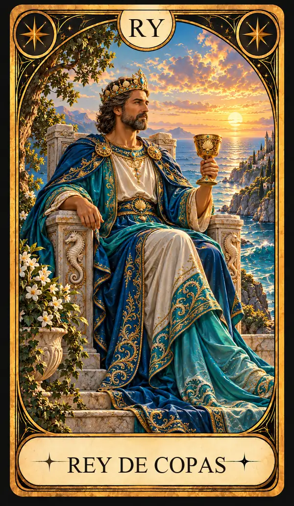 Carta del Tarot Rey de Copas