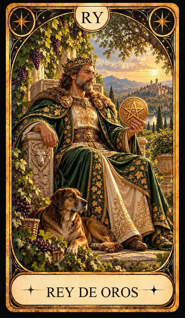 Carta del Tarot Rey de Oros