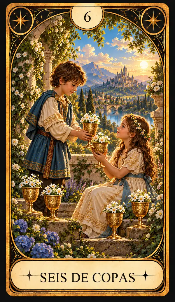 Carta del Tarot Seis de Copas